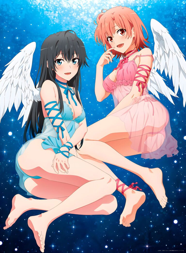 Yukino et Yui se déguisent en anges sexy pour de nouveaux produits