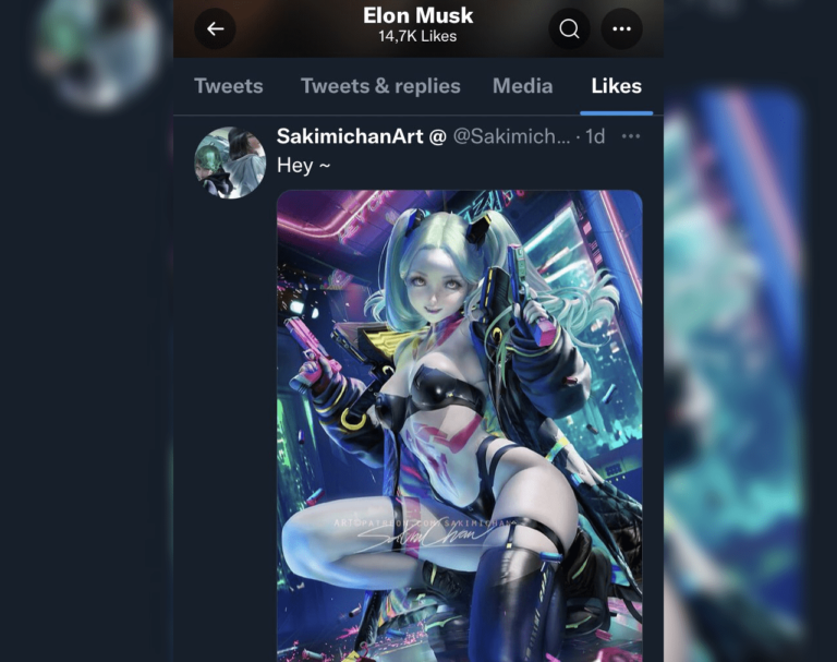Elon Musk a aimé un visuel érotique de Rebecca