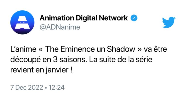 L&rsquo;anime Eminence in Shadow pourrait avoir plus d&rsquo;épisodes –