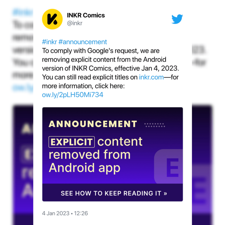 Google exige que les applications de manga suppriment le contenu explicite