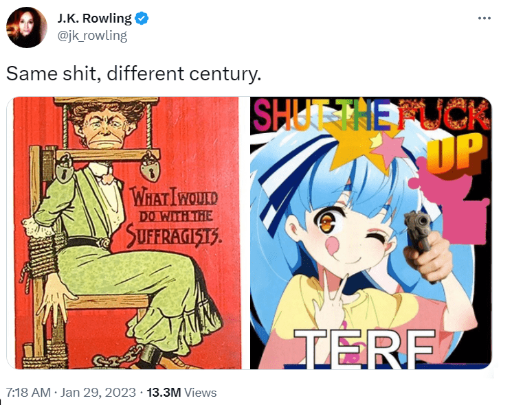 La controverse de JK Rowling continue avec un mème de Zombieland Saga