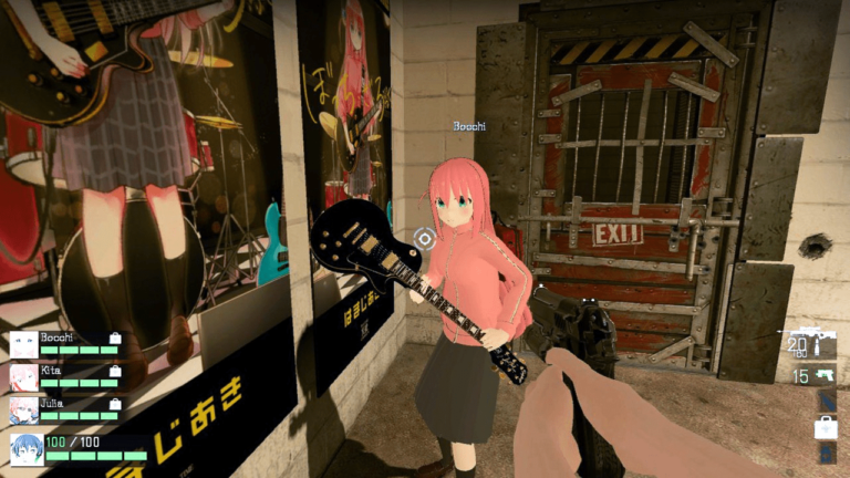 Le Bocchi rose apparaît en train de tuer des zombies dans Left 4 Dead