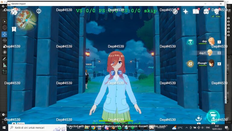 Miku Nakano arrive dans le monde de Genshin Impact