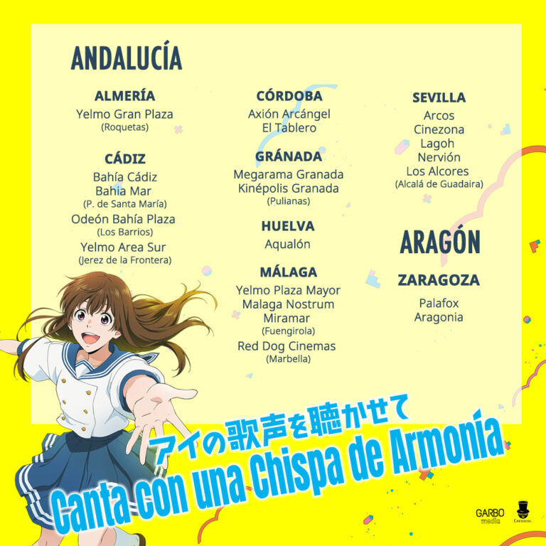 Liste des cinémas pour pouvoir profiter de Sing with a Spark of Harmony, maintenant disponible !