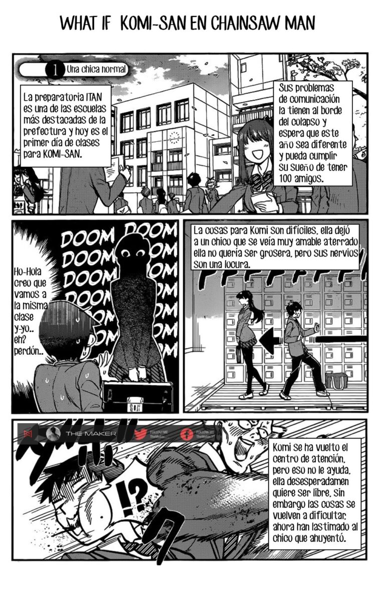 Un fan surprend avec un croisement de Komi-san et Chainsaw Man