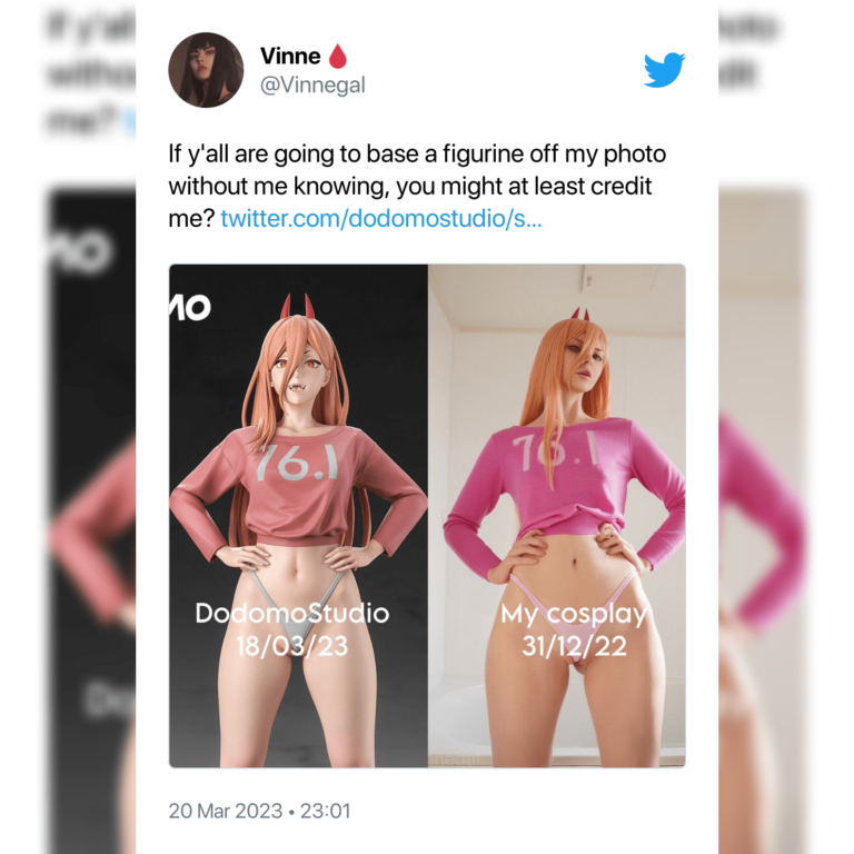 Une cosplayeuse demande des crédits pour la figure érotique de Power