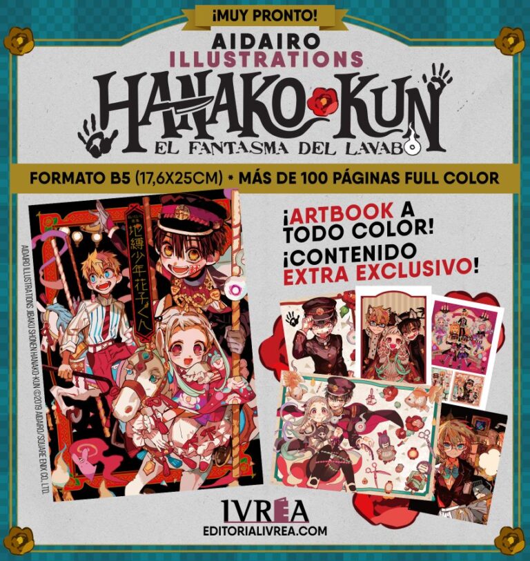 Ivrea publiera Hanako-kun The Ghost of the Lavabo Aidairo Illustrations en juin