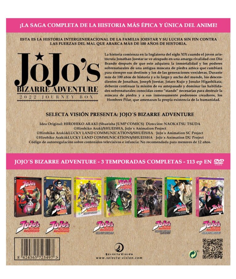 Jojo&rsquo;s Bizarre Adventure Journey Box, les trois premières saisons de la franchise en pack DVD en vente le 28 avril