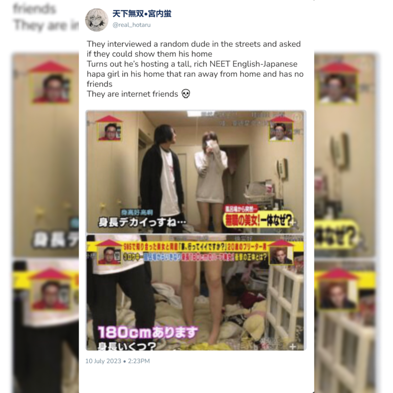 Ils découvrent un sujet qui cachait une fille otaku chez elle