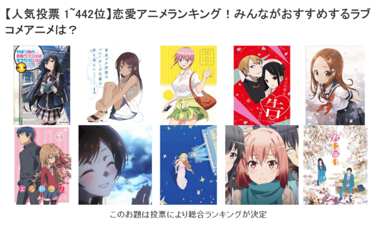 Les meilleures comédies romantiques selon les Japonais