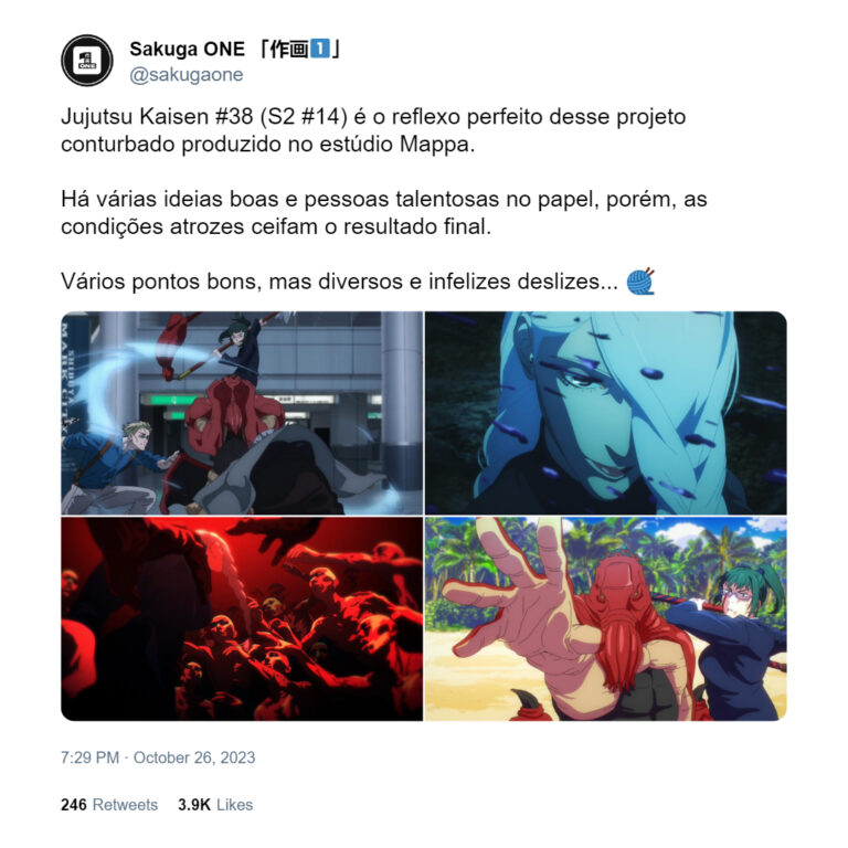 Jujutsu Kaisen reçoit à nouveau des critiques sur l&rsquo;animation –