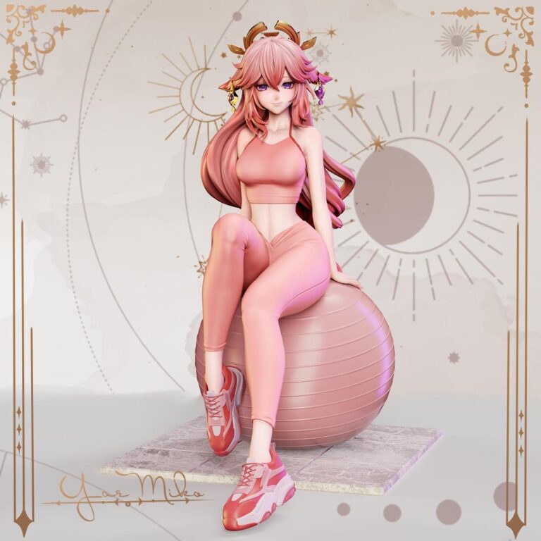 Yae Miko montre des vêtements de sport sensuels pour une silhouette