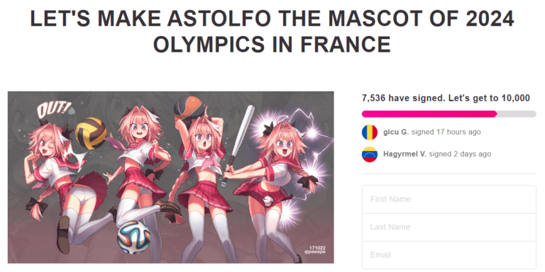Ils demandent qu&rsquo;Astolfo soit la mascotte des Jeux Olympiques