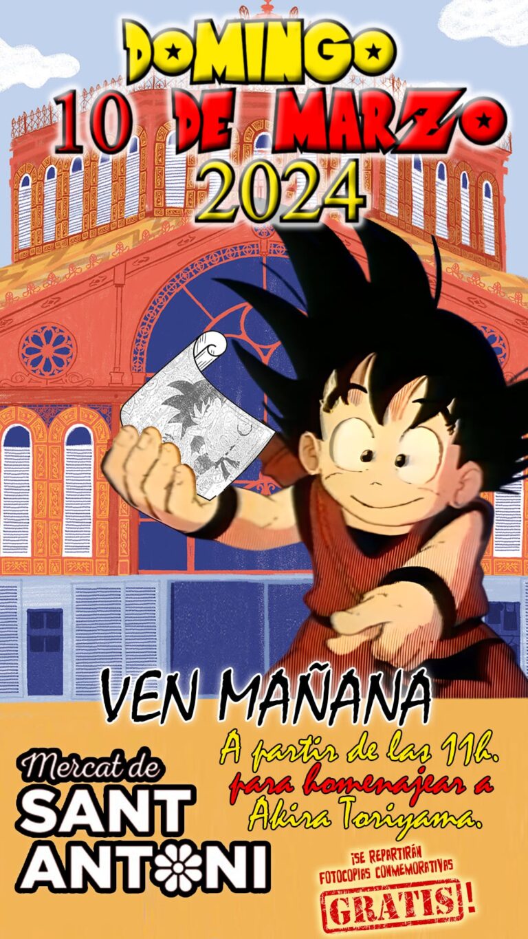 Demain, un hommage sera rendu à Akira Toriyama au Mercat de Sant Antoni