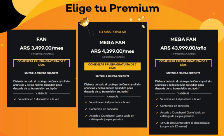 Crunchyroll augmente beaucoup son prix en Argentine