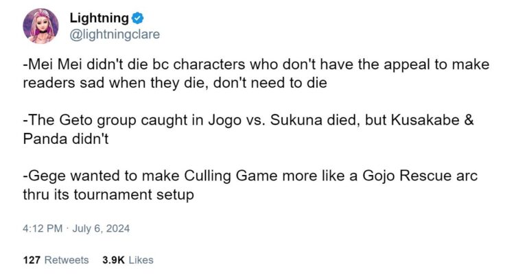 Jujutsu Kaisen ne tuera que les personnages qui « vous rendent triste » –