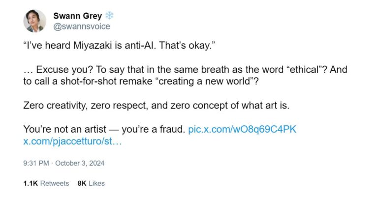 Les fans de Ghibli explosent contre une IA –