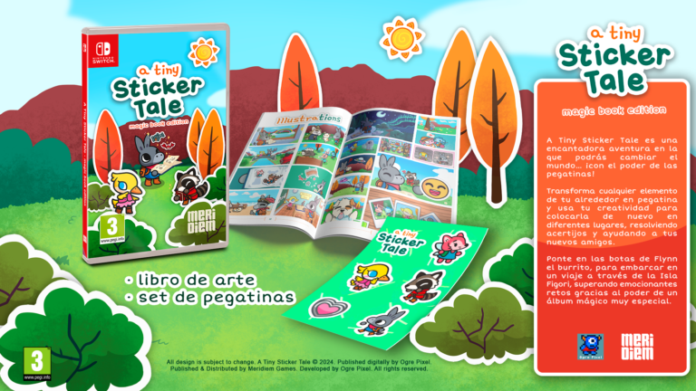 Meridiem met en vente l'édition physique de A Tiny Sticker Tale pour Nintendo Switch