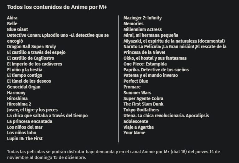 Surprenez avec de nouvelles licences dans le contenu de la chaîne animée temporaire de Movistar+