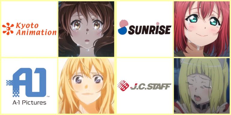 C'est ainsi que pleurent les waifus de différents studios d'animation