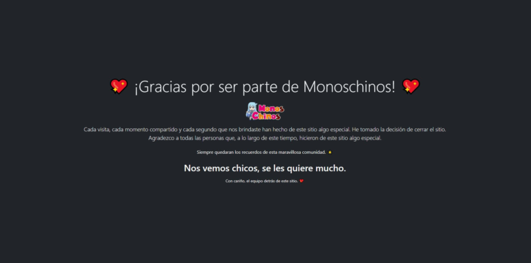 Le site MonosChinos annonce sa fermeture