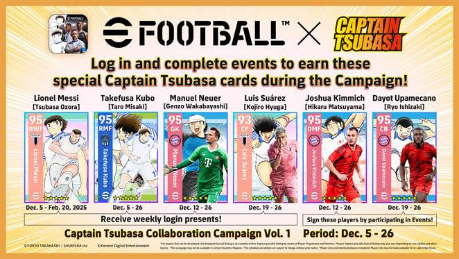 eFootball collabore avec Captain Tsubasa