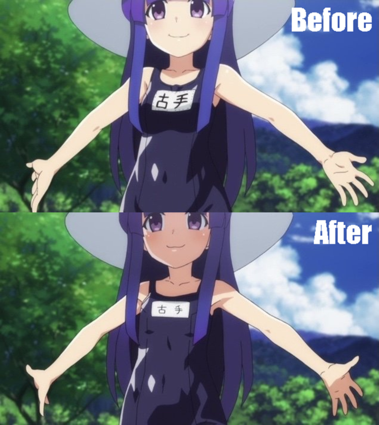 À Higurashi, l'une des filles –