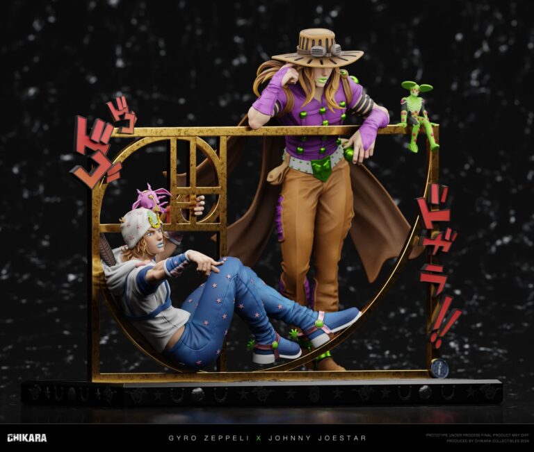 L'aventure bizarre de JoJo surprise avec la figure de Johnny Joestar et Gyro Zeppeli