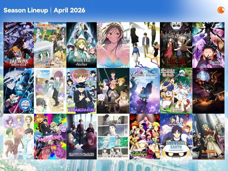 Crunchyroll dévoile son calendrier de sortie pour le printemps 2026