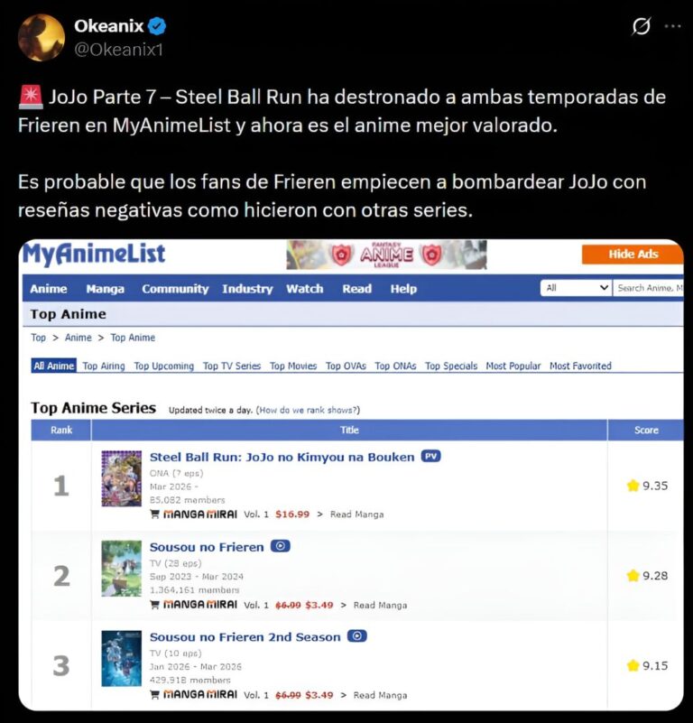 Les fans de Frieren attaquent JoJo et finissent humiliés