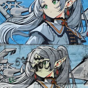 Des peintures murales de Frieren et Reze vandalisées quelques heures après leur création