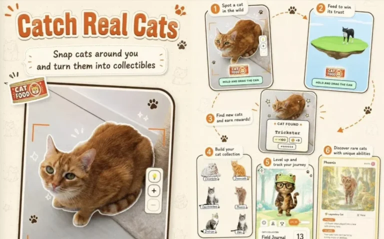 Oubliez Pokémon GO, cette nouvelle application permet aux amoureux des chats de récupérer leurs amis à quatre pattes
